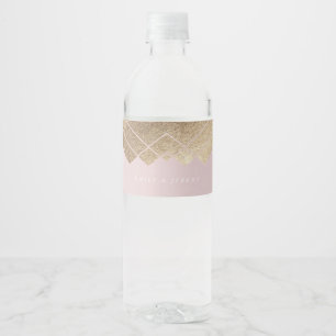 Geometrisches rosa Goldgatsby Hochzeit