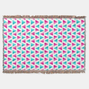 Geometrisches Rosa-u. Aqua-blaues Dreieck-Muster Decke