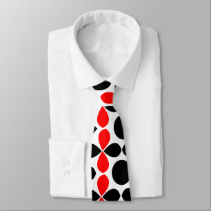 Geometrisches Rotes Elegantes Modernes Krawatte