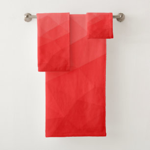 Geometrisches rotes Gefälle Badhandtuch Set