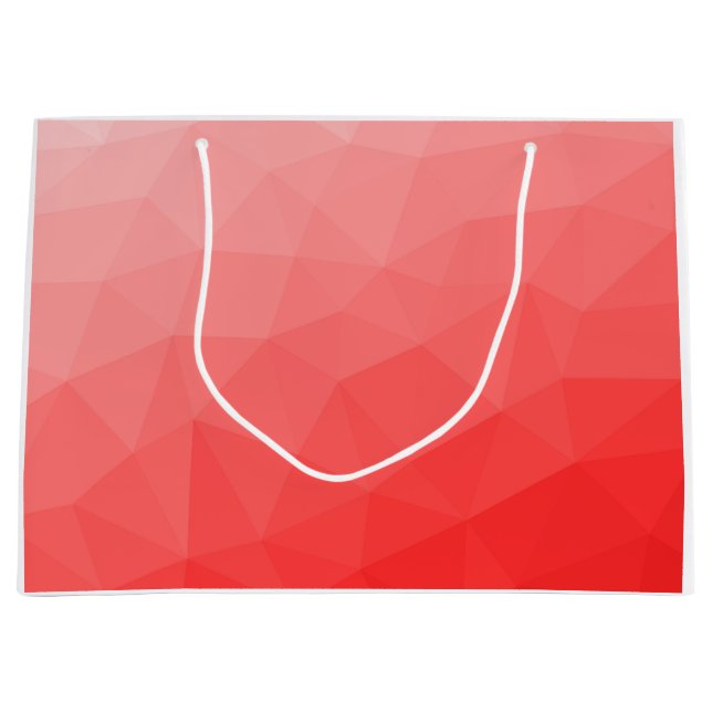 Geometrisches rotes Gefälle Große Geschenktüte (Vorderseite)