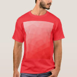 Geometrisches rotes Gefälle T-Shirt<br><div class="desc">Eleganter moderner geometrischer T - Shirt für jeden. Rotes Gefälle geometrische Meschen Muster helle Dreiecke ombre. Dreieck geometrische Masche mit ombre Farbverlauf Design.</div>