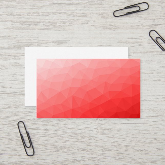 Geometrisches rotes Gefälle Visitenkarte (Vorderseite/Rückseite Beispiel)