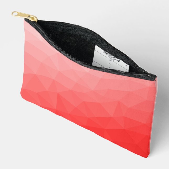 Geometrisches rotes Gefälle Zubehörtasche (Offen)
