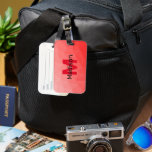 Geometrisches rotes Gradientenmuster Monogramm Gepäckanhänger<br><div class="desc">Monogram Personalize mit Ihrem benutzerdefinierten Initial und Namen. geometrisches Gefälle mit rotem Gefälle. Dreieck geometrische Masche mit dunkelroten Ober-Farbverlauf,  Muster,  Ober,  Masche,  Dreiecke,  Geometrie,  Gefälle,  cool,  Dreieck,  hell,  rot</div>