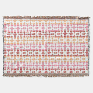 Geometrisches rotes Ikat-Streifenmuster Decke
