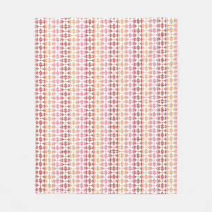 Geometrisches rotes Ikat-Streifenmuster Fleecedecke