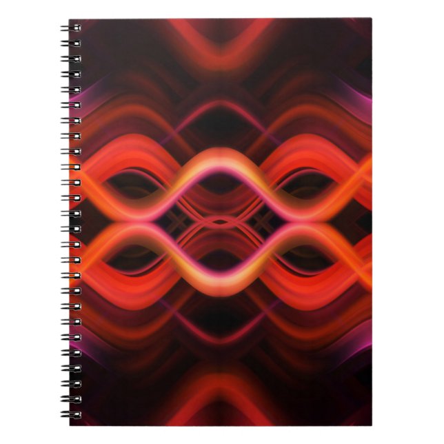 Geometrisches rotes Liniendesign. Notizblock (Vorderseite)