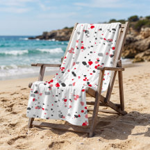 Geometrisches rotes Terrazzo-Muster