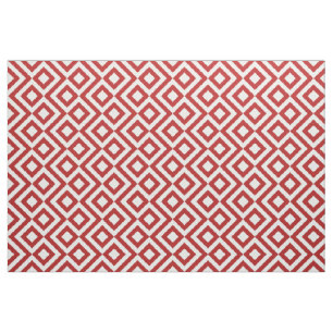 Geometrisches rotes und weißes stoff