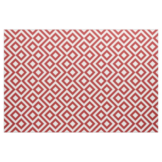 Geometrisches rotes und weißes stoff (Fat Quarter (45,7 x 55,9 cm))