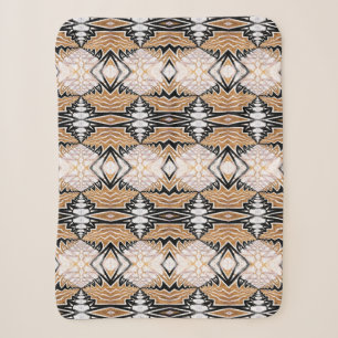 Geometrisches Rustikales Boho Brown Vintag Tribal Sherpadecke