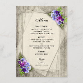 Geometrisches Rustikales, elegantes Hochzeitmenü f Menükarte