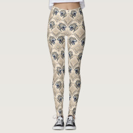 Geometrisches Schakal-Muster-Leggings – Tribal Str Leggings
