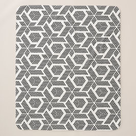 Geometrisches Schwarz auf weißen Punkten Sherpadecke