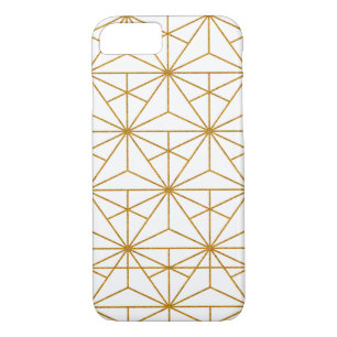 Geometrisches Schwarz-Gold-Deko-Muster Case-Mate iPhone Hülle