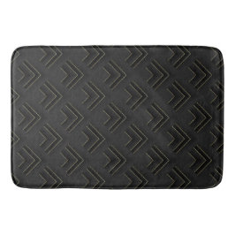 Geometrisches Schwarz-Gold-Muster Badematte