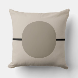 Geometrisches Schwarz und Elfenbeinzirkel Modernes Kissen