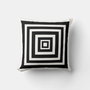Geometrisches Schwarz-Weiß-Modern-Kissen Kissen