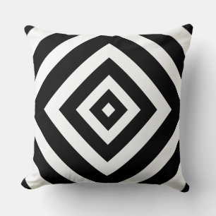 Geometrisches Schwarz-Weiß-Modern-Kissen Kissen