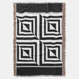 Geometrisches Schwarz-Weiß-Muster Decke