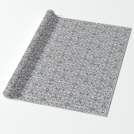 Geometrisches Schwarz-weißes Design abstrakte Kuns Geschenkpapier