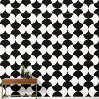 Geometrisches Schwarz-weißes Muster