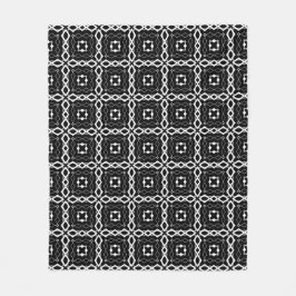 Geometrisches Schwarz-weißes und Silver Geometrism Fleecedecke