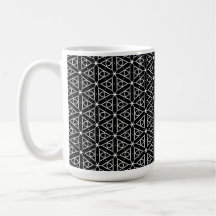 Geometrisches Schwarz-weißes und Silver Geometrism