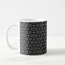 Geometrisches Schwarz-weißes und Silver Geometrism
