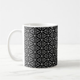 Geometrisches Schwarz-weißes und Silver Geometrism Kaffeetasse
