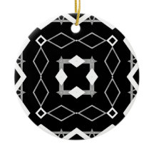 Geometrisches Schwarz-weißes und Silver Geometrism
