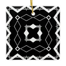 Geometrisches Schwarz-weißes und Silver Geometrism