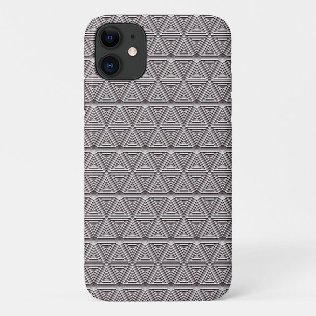 Geometrisches Schwarzweißmuster Case-Mate iPhone Hülle (Rückseite)