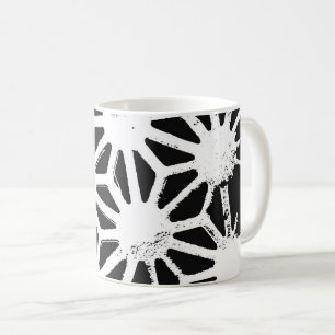 geometrisches Schwarzweißmuster Kaffeetasse