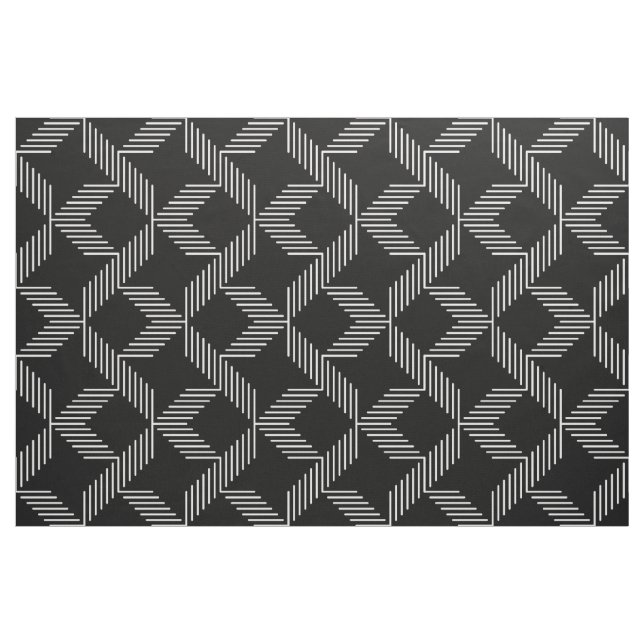 Geometrisches Schwarzweißmuster Stoff (Yard (91,4 cm))