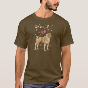 Geometrisches Shar Pei T-Shirt