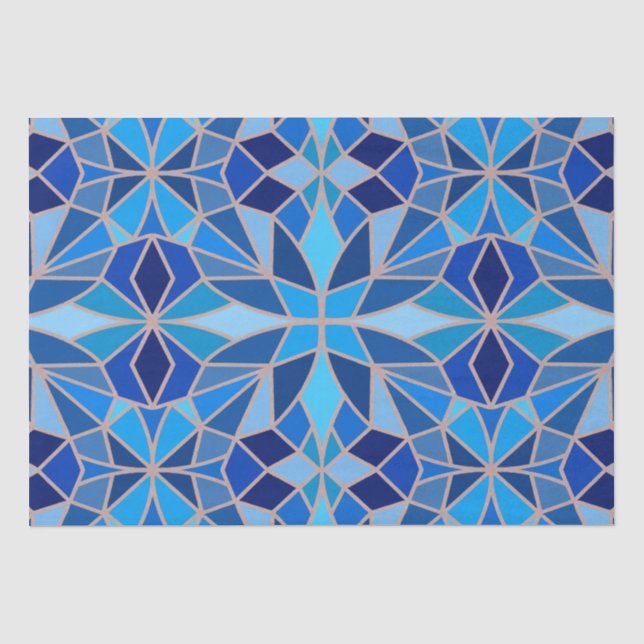 Geometrisches Sky-Tissue Seidenpapier (Vorderseite)