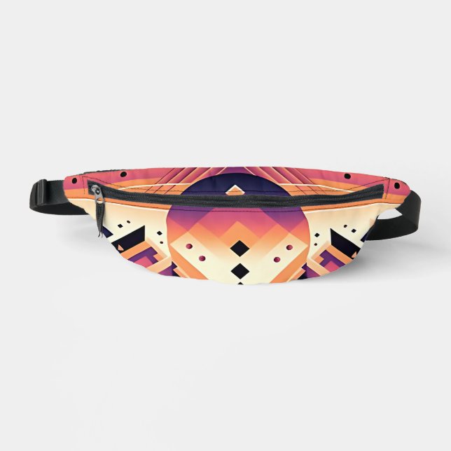 Geometrisches Sonnenset - Fettsymmetrie Bauchtasche (Vorderseite)