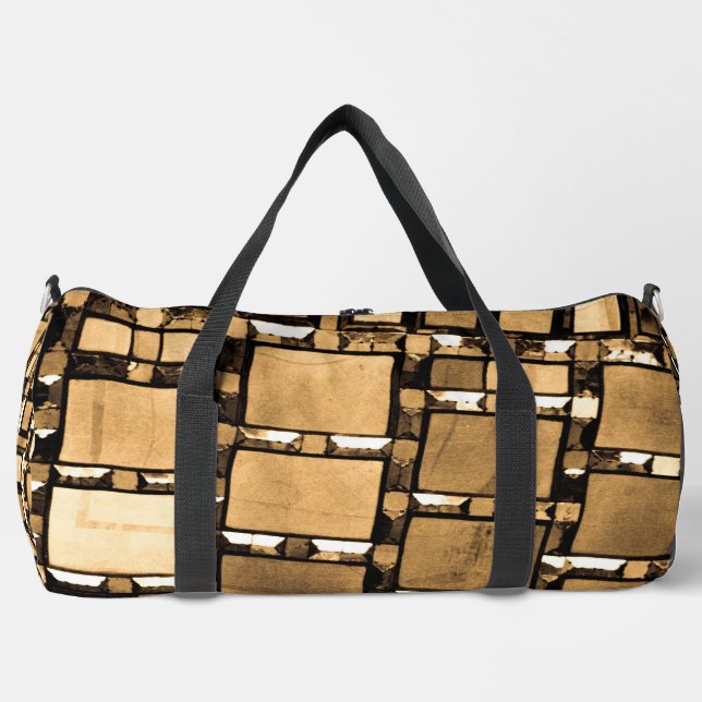 Geometrisches Spiegelmuster Duffle Bag (Vorderseite)