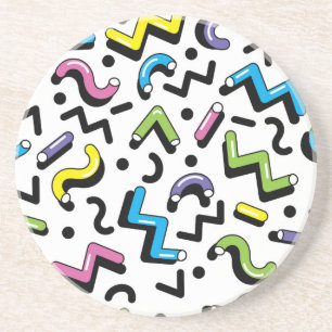 Geometrisches Spiel: Doodle-Formen-Muster Getränkeuntersetzer