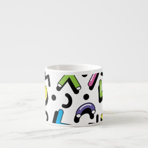 Geometrisches Spiel: Muster der Doodle-Formen Espressotasse