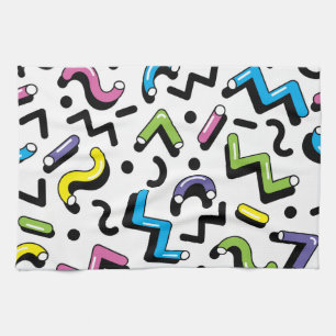 Geometrisches Spiel: Muster der Doodle-Formen Geschirrtuch