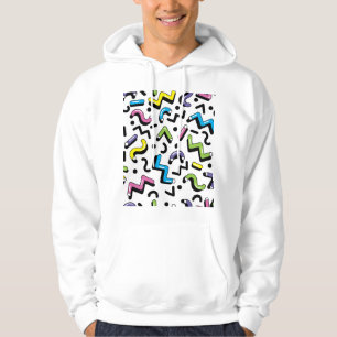Geometrisches Spiel: Muster der Doodle-Formen Hoodie