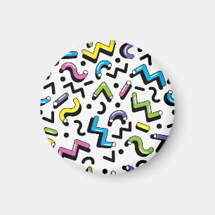 Geometrisches Spiel: Muster der Doodle-Formen Magnet