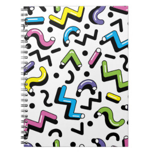 Geometrisches Spiel: Muster der Doodle-Formen Notizblock