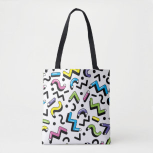 Geometrisches Spiel: Muster der Doodle-Formen Tasche