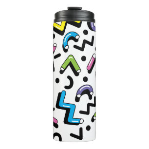 Geometrisches Spiel: Muster der Doodle-Formen Thermosbecher