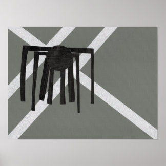 Geometrisches Spinnen-Design Poster