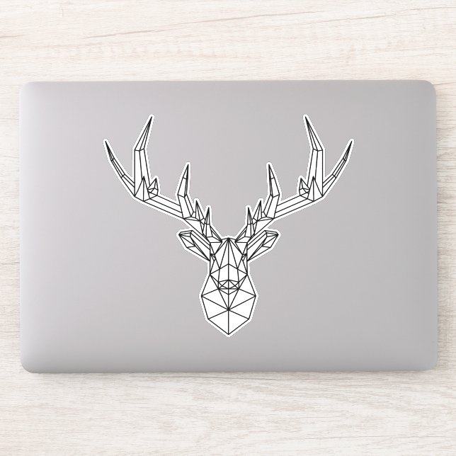 Geometrisches Stag Deer Aufkleber (Computer)
